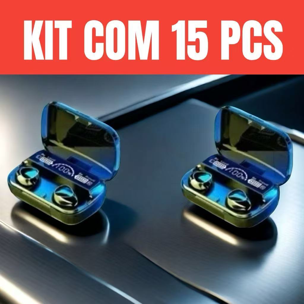Fones de Ouvido Bluetooth TWS M10 com Bluetooth 5.3 e Power Bank Integrado