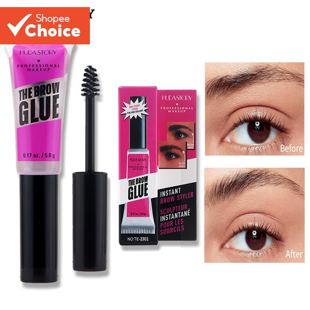 Cola para Sobrancelhas BROWGLUE Transparente à prova d'água Creme para Sobrancelhas Wild Eyebrow Shaping Natural Lasting