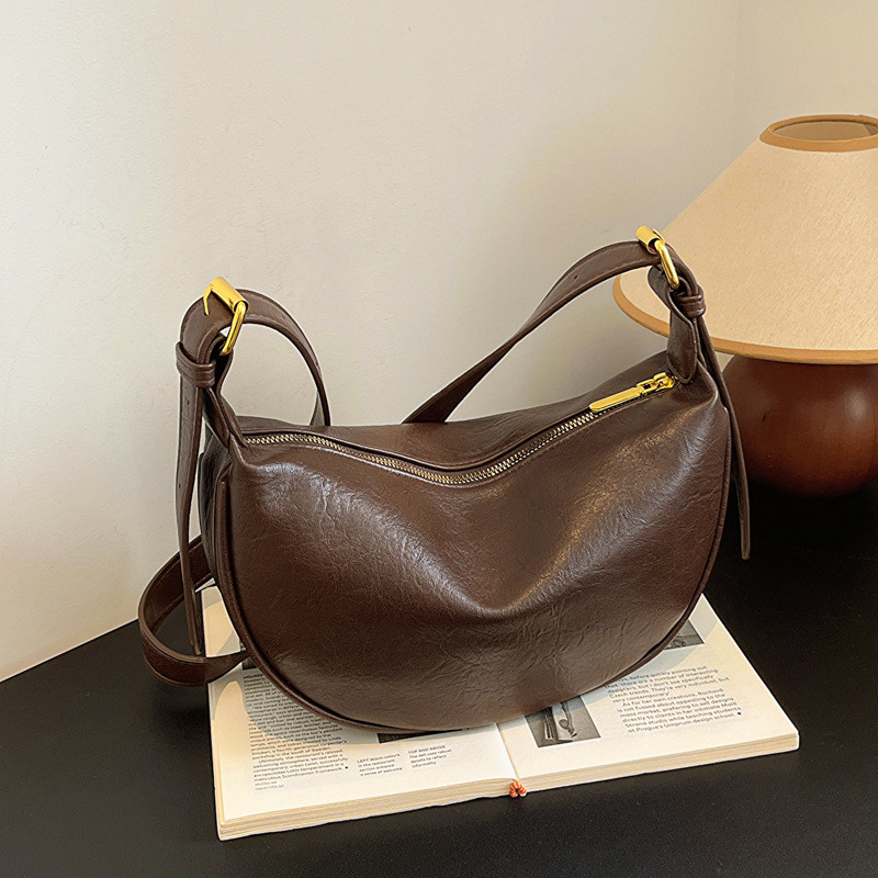 JH estoque pronto moda axilas saco feminino versão coreana All-Match Commuter High-End textura simples saco do mensageir