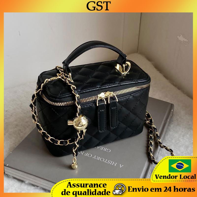 Moda diamante corrente bolsa Casual Commuter bolsa de ombro caixa quadrada novo estilo moda textura saco do mensageiro