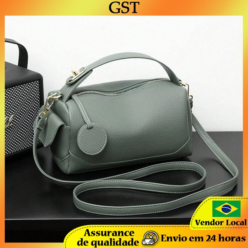 G GST saco senhoras novo estilo moda Crossbody couro macio grande capacidade Commuter Boston travesseiro saco senhoras p