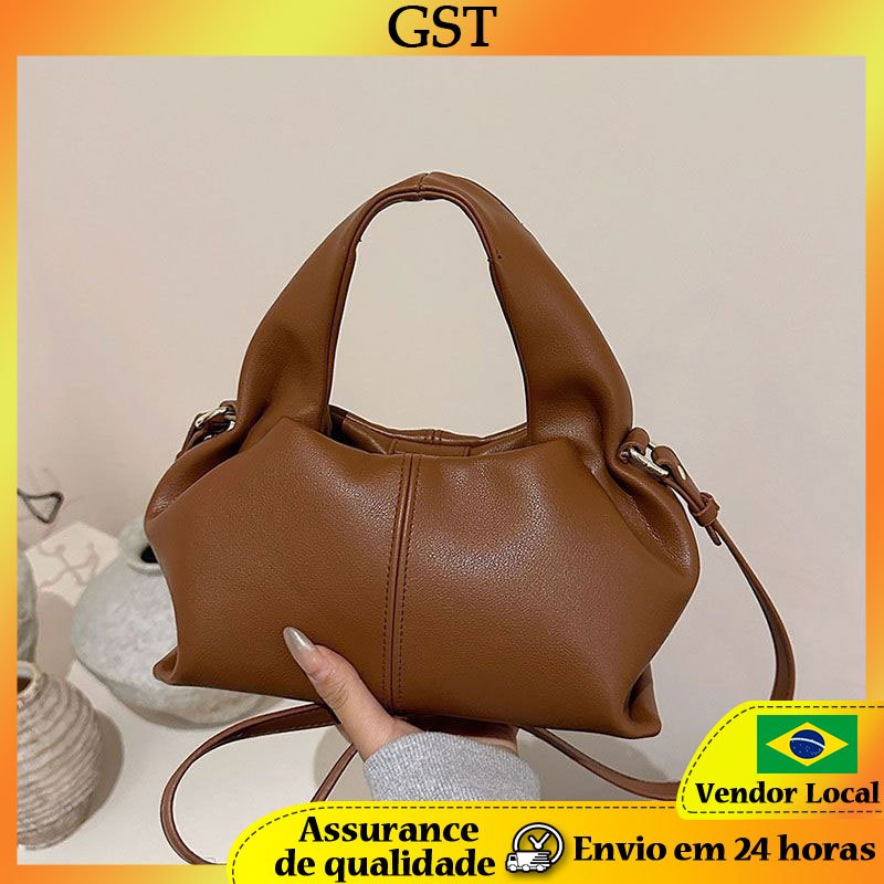 GTS High-End Retro Nicho Design Bolsa Feminina Moda Plissada Nuvem Bolsa Senhoras Commuter Messenger Bag