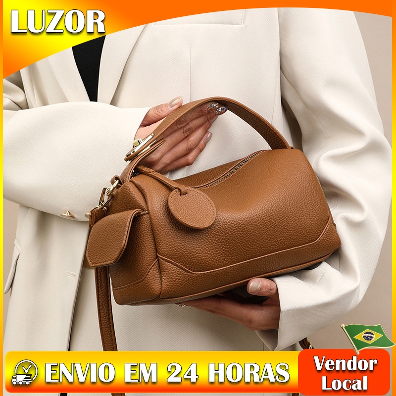 Bolsa feminina novo estilo moda mensageiro couro macio grande capacidade Commuter Boston travesseiro saco senhoras bolsa