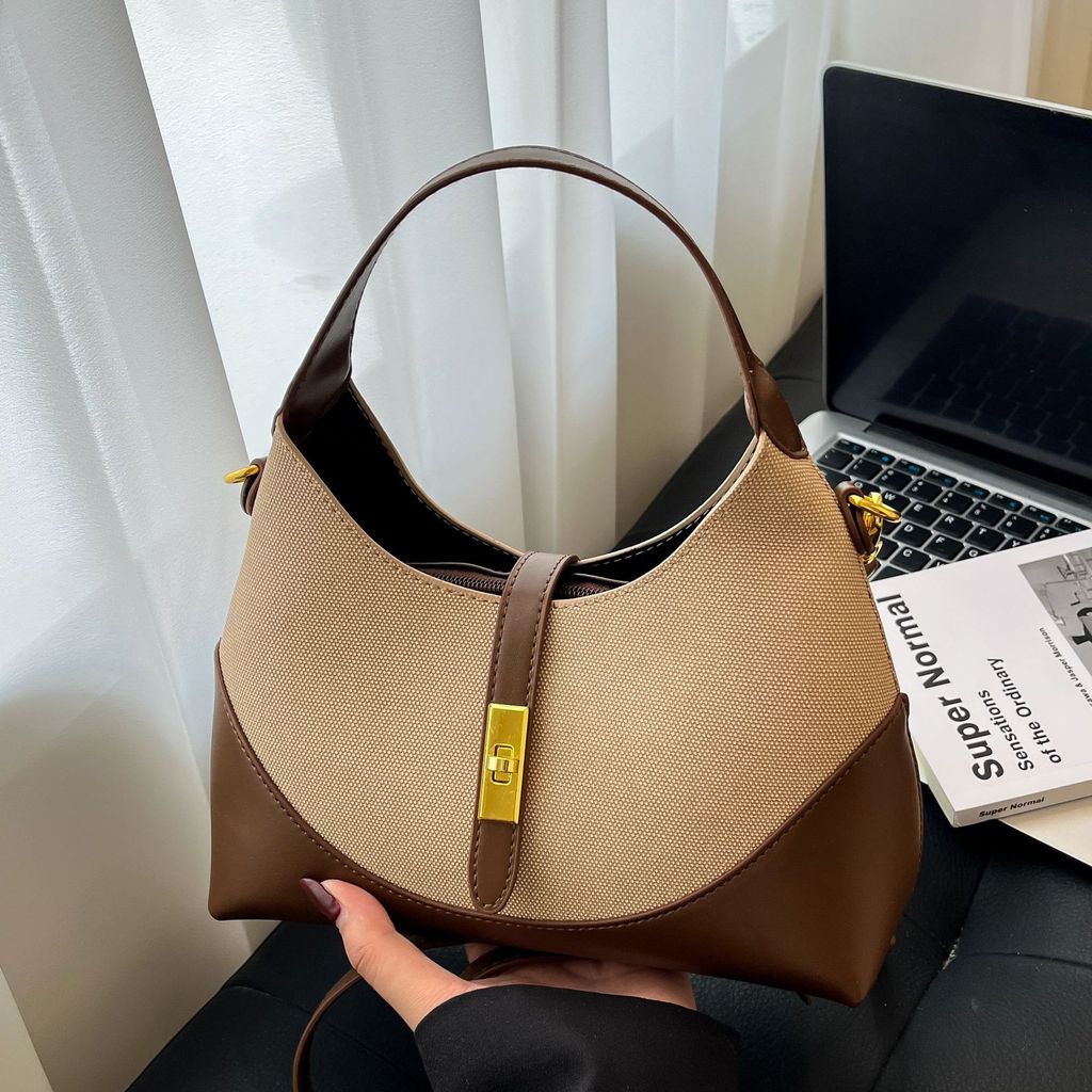 Bolsa de Design de nicho de cor contrastante de alta qualidade All-Match Commuter Bolsa mensageiro portátil JUG7
