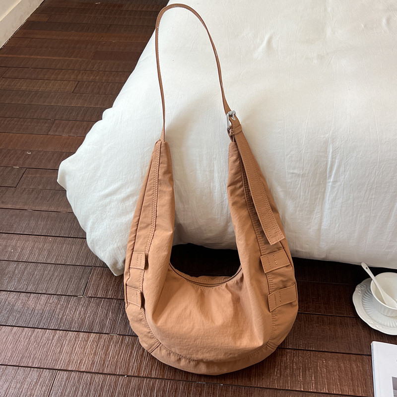Bolsa feminina nicho coreano mensageiro bolsa de pano grande capacidade bolsa de ombro estudante classe Commuter axilas