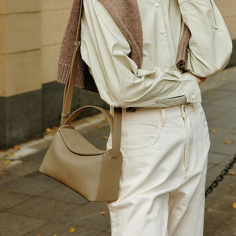 2026 novo estilo primeira camada de couro Retro Commuter bolsa feminina elegante bolsa de ombro Casual All-Ma
