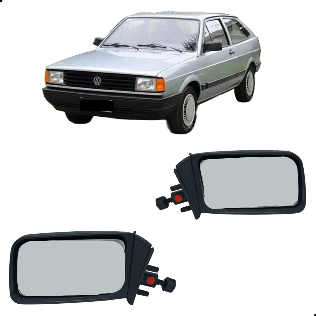 Retrovisor Gol Voyage Parati Saveiro C/ Controle 1987 1988 1989 1990 1991 1992 1993 1994 Modelos Quadrados