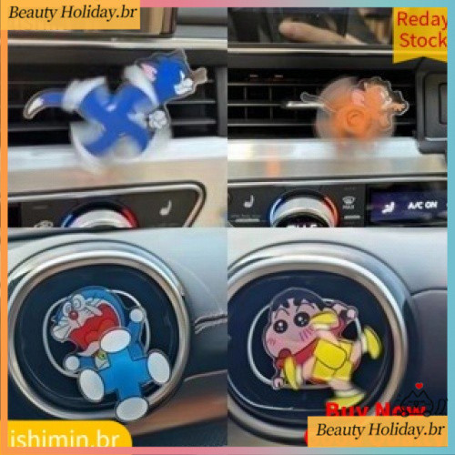 3Pcs Decoração De Ventiladores De Ar Para Carros Tom E Jerry Air Outlet Car Ornamentos Divertidos Decorações Rato Interi