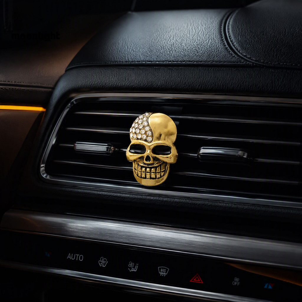 Halloween Car Vent Clip Air Freshener Half Diamond Skeleton Aroma Diffuser Ac Outlet Scent Stylish Accessory for Southea
