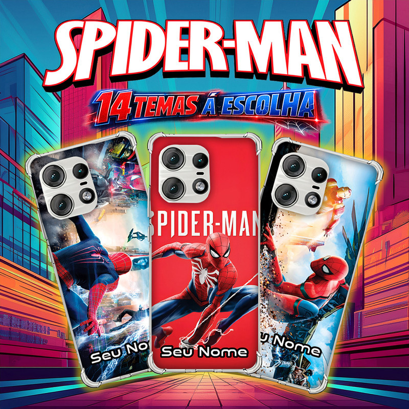 Capa Capinha MOTO EDGE 60 PRO 50 ULTRA NEO FUSION 40 30 20 LITE G86 Anti-impacto Personalizada tema geek HOMEM ARANHA