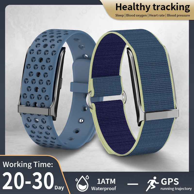 LIGE Sem Tela Relógio Inteligente Esportes Masculinos Ao Ar Livre Fitness Monitor De Saúde 1ATM À Prova D'água Novo Smar