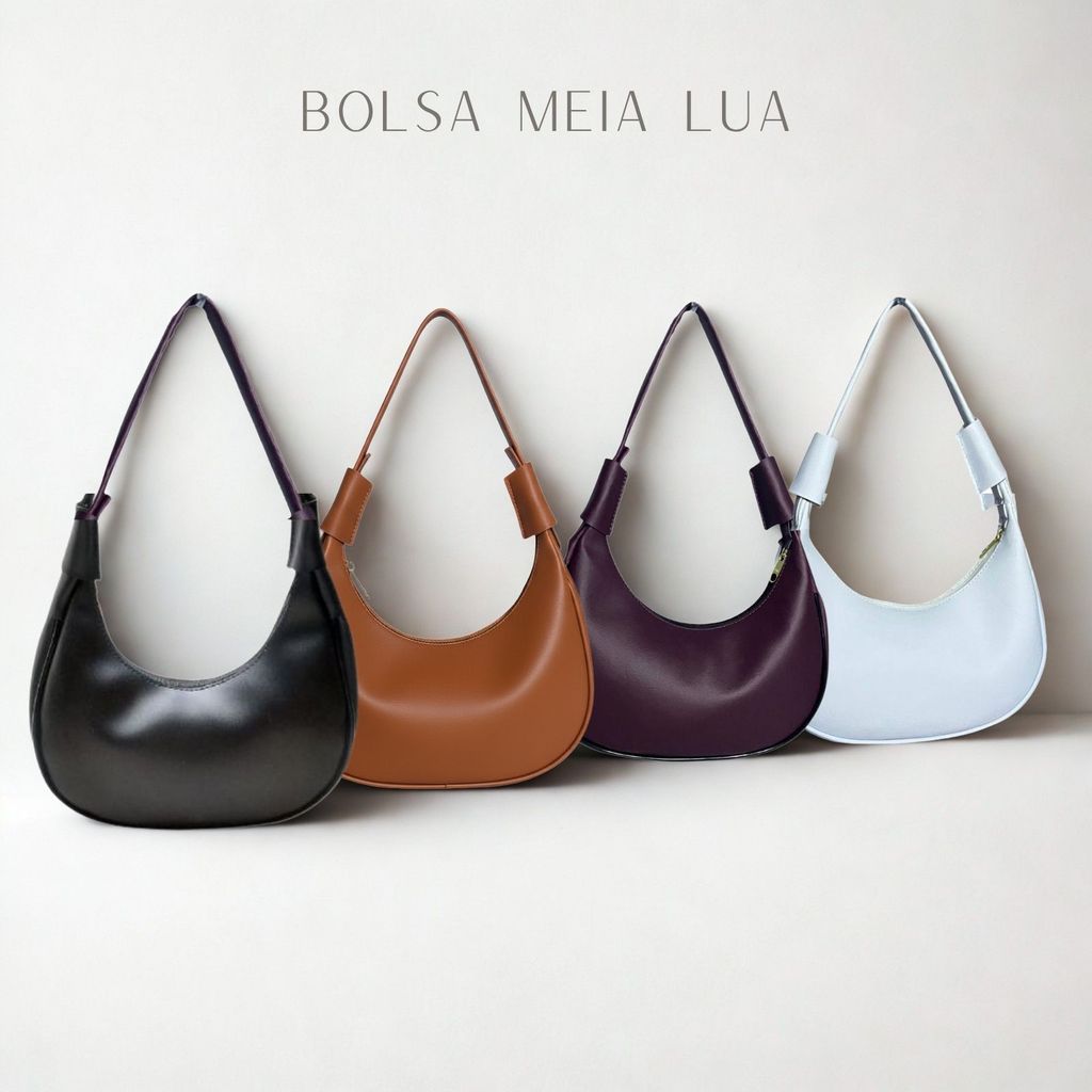 Bolsa Feminina Ombro Meia Lua Bolsa Baguete Moderna Estilosa Casual Elegante Trend