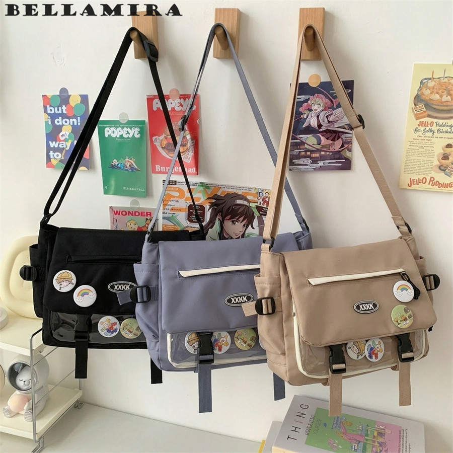Trend Unissex Repelente De Água Crossbody Bolsa De Ombro De Nylon De Grande Capacidade Para Viagem De Negócios Escolar