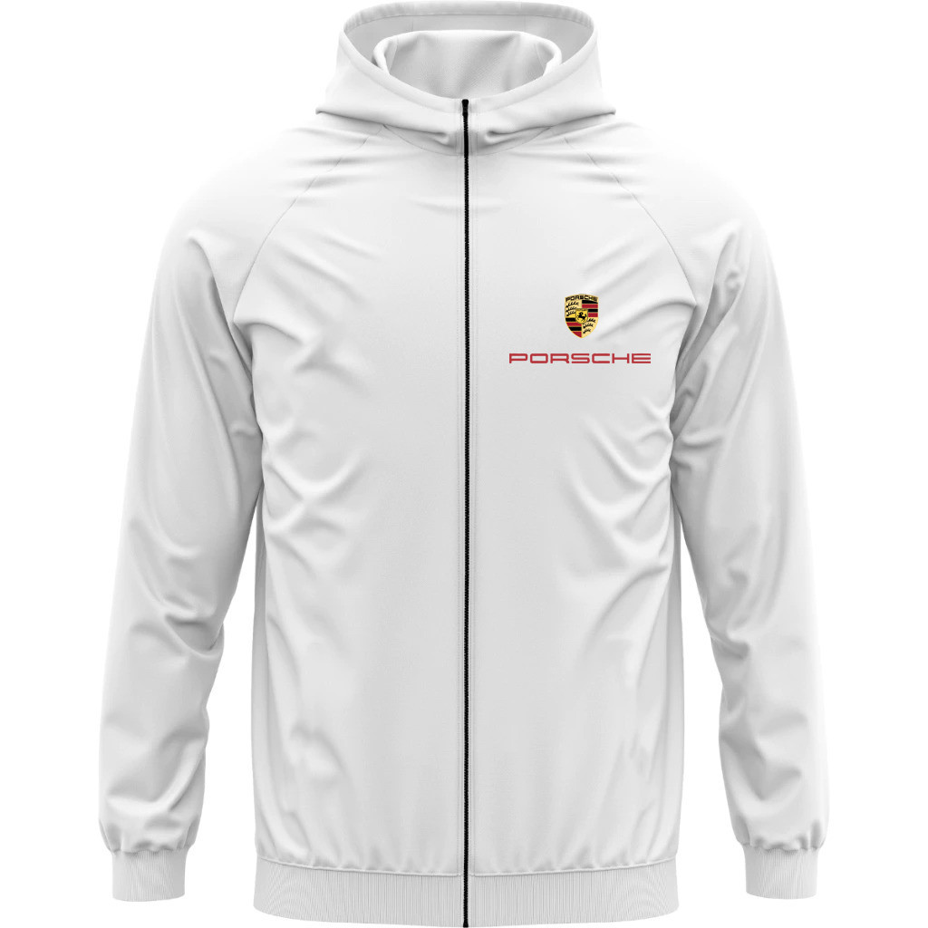 Corta Vento Porsche Casaco Blusa De Frio Masculina Porsche Rs Impermeável Manga Longa Capuz Jaqueta Preta