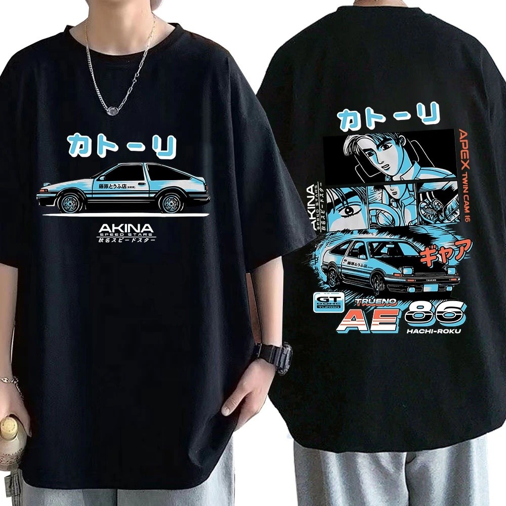 Camiseta Anime Fujiwara Dakumi Drift ae86 Anime Indie Moda Streetwear