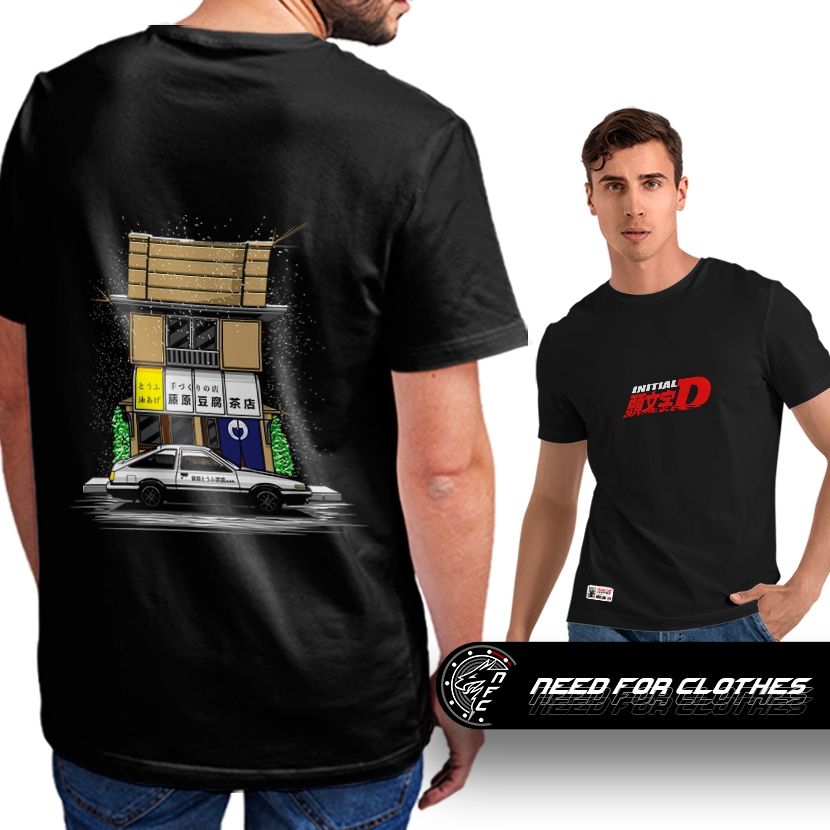 Camiseta Drift Noturno Toyota Sprinter Trueno AE86 Initial D Touge JDM