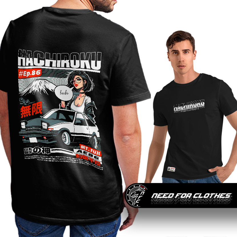 Camiseta Toyota AE86, Hachiroku, Drift das Montanhas, JDM Clássico