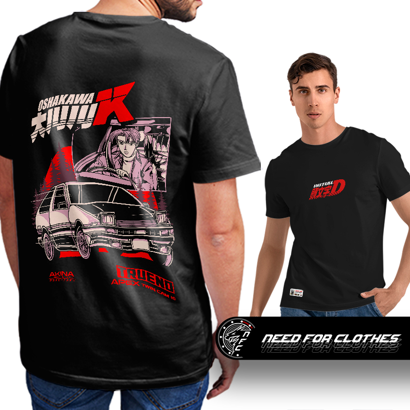 Camiseta Initial D, Drift, Street Racing, Takumi Fujiwara, AE86, Anime, Automobilismo, Algodão