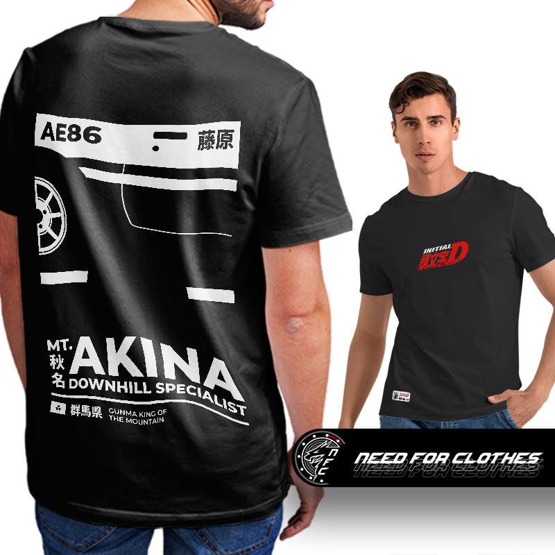 Camiseta AE86 Akina, Drift, King of The Mountain, Cultura JDM, Algodão