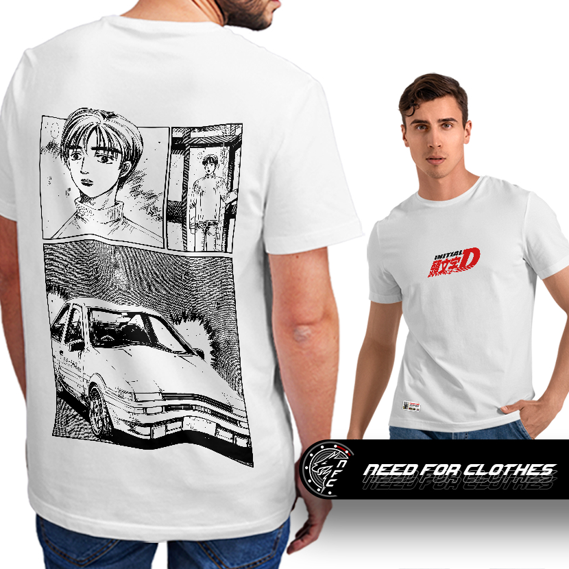 Camiseta Initial D, Drift, Street Racing, Takumi Fujiwara, AE86, Anime, Automobilismo, Algodão
