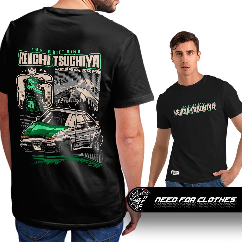 Camiseta Keiichi Tsuchiya, AE86, Drift King, Cultura JDM