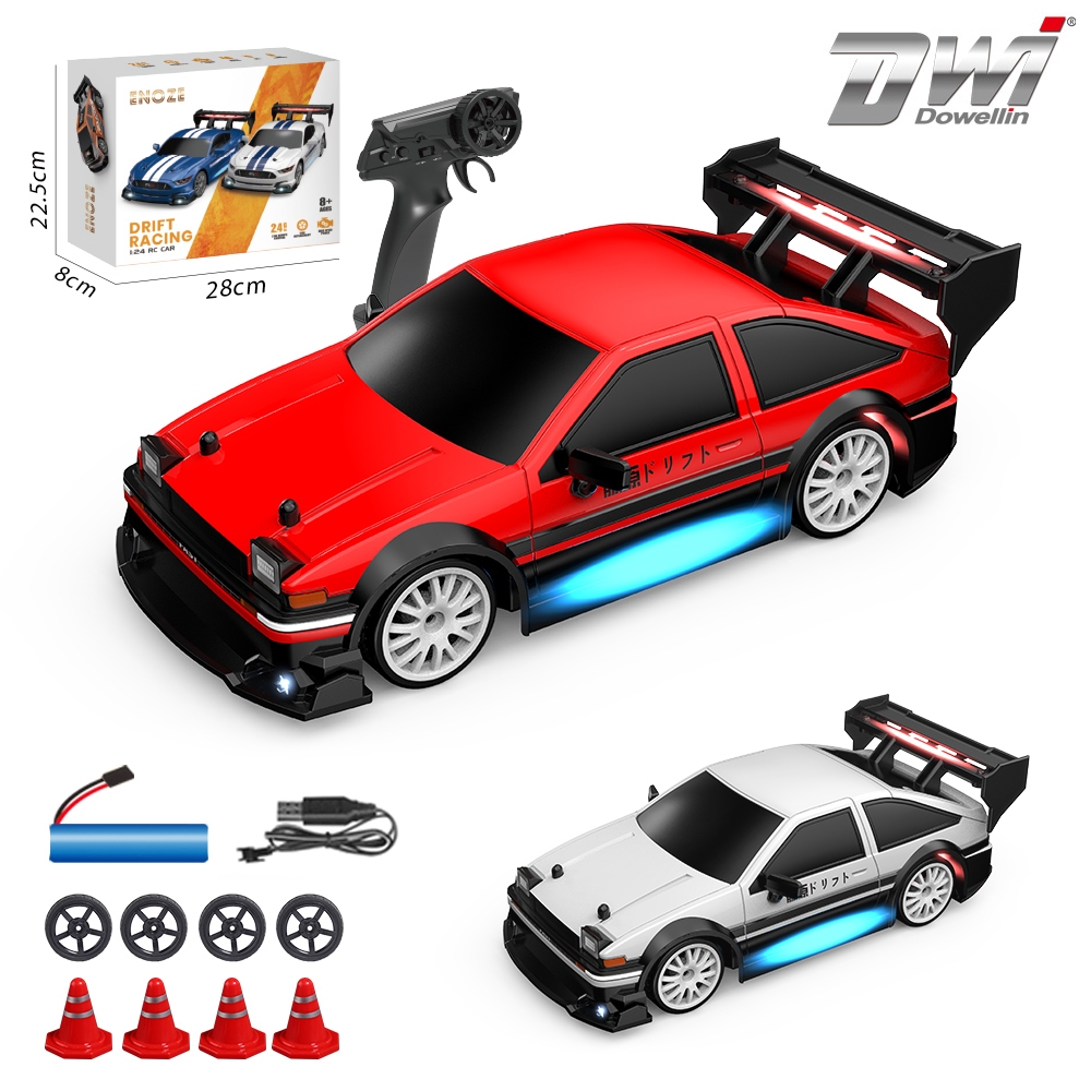 Carro de Drift RC 4x4 1/24, Controle Remoto 2.4G, AE86, Veículo Esportivo de Alta Velocidade, Réplica, Modelo para