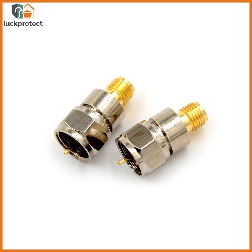 LPHG SMA Jack Fêmea Para F Macho Plug RF Adaptador Coaxial Conector Reto .