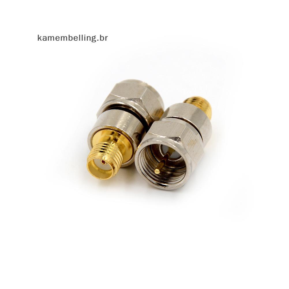 KABR SMA Jack Fêmea Para F Macho Plug RF Adaptador Coaxial Conector Reto .
