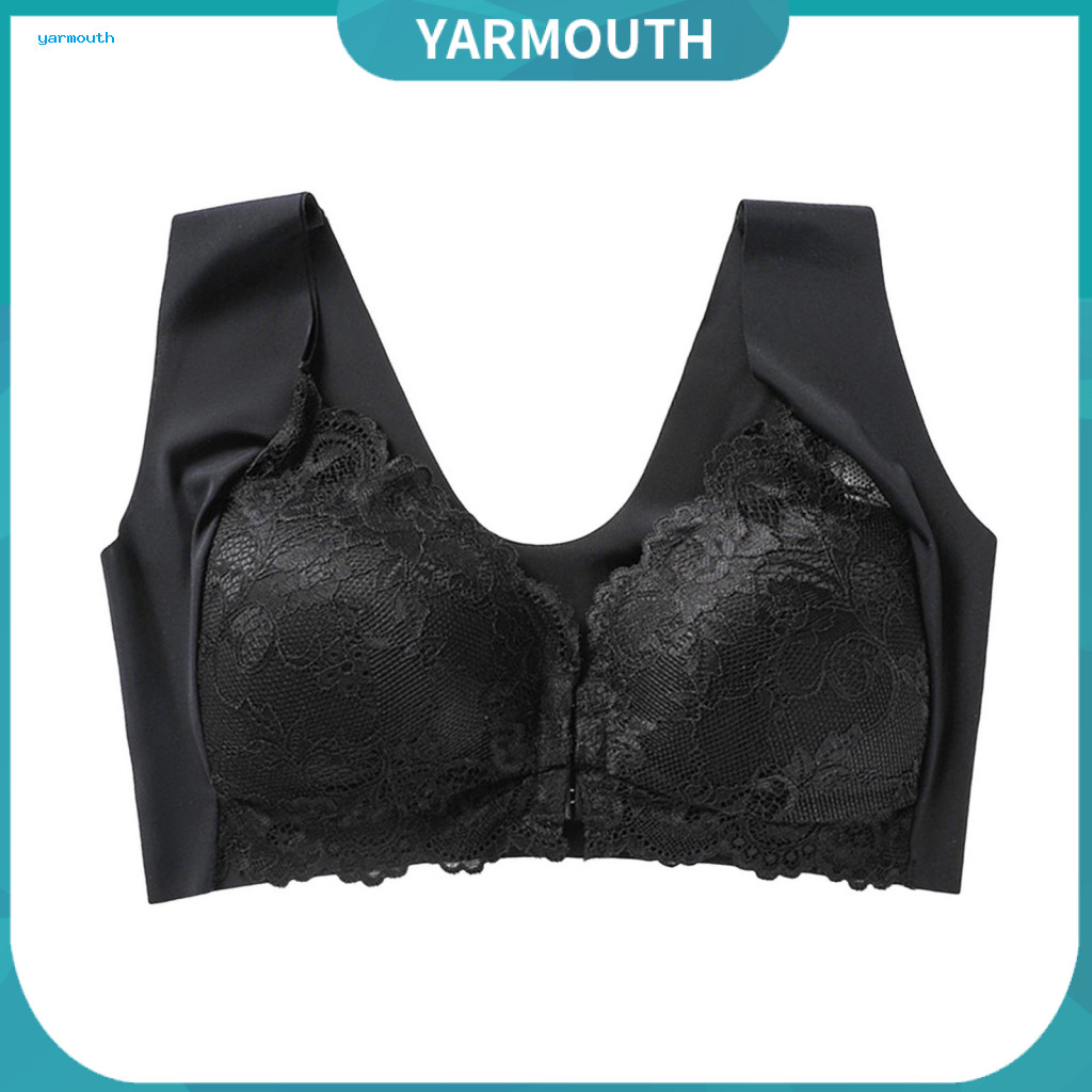 Comfortable Nylon Bra Women Lace Women's Front Closure No Underwire Push-up Seamless Comfort Bralette Full Coverage Plus