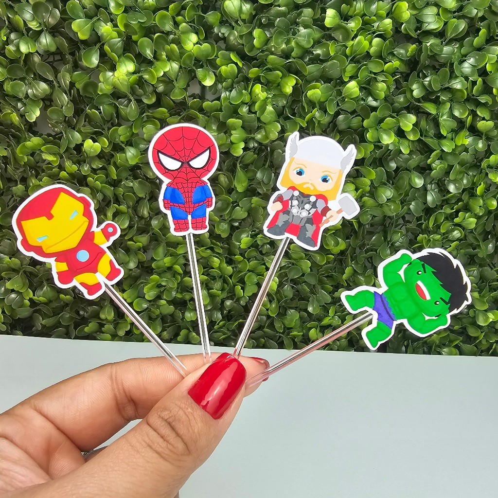 Topper Tag para Docinhos HERÓIS VINGADORES BABY - Personalizados - Festa infantil - Aniversário