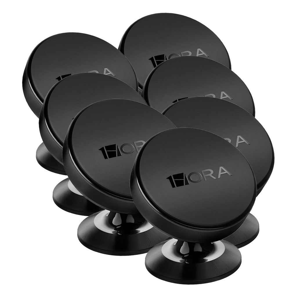 KIT 7x Suporte Veicular para Celular 1Hora, Cinza Fixação Magnética
