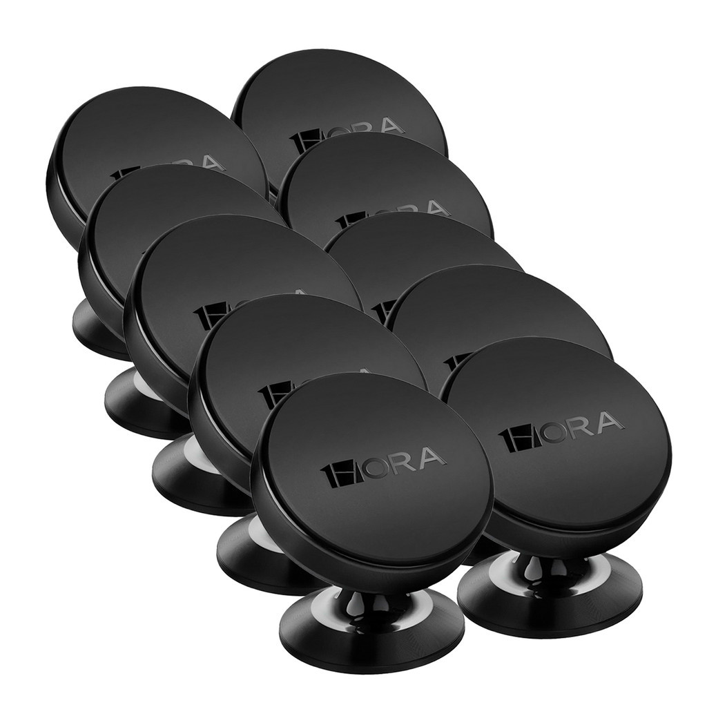 KIT 10x Suporte Veicular para Celular 1Hora, Cinza Fixação Magnética