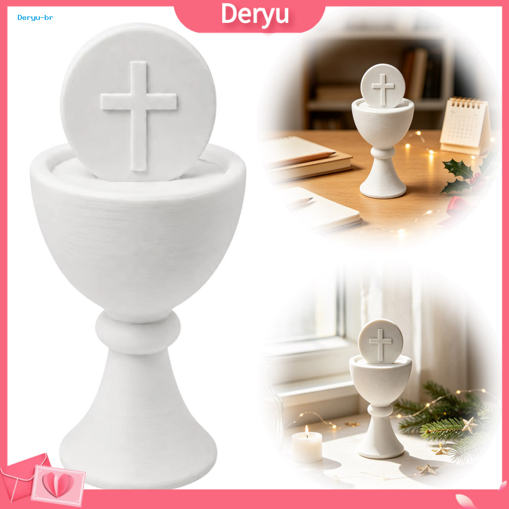 Pure White Holy Grail 3d Printed Figurine Ready to Paint Religious Sculpture for Christmas Home Church Table Decor Uniqu