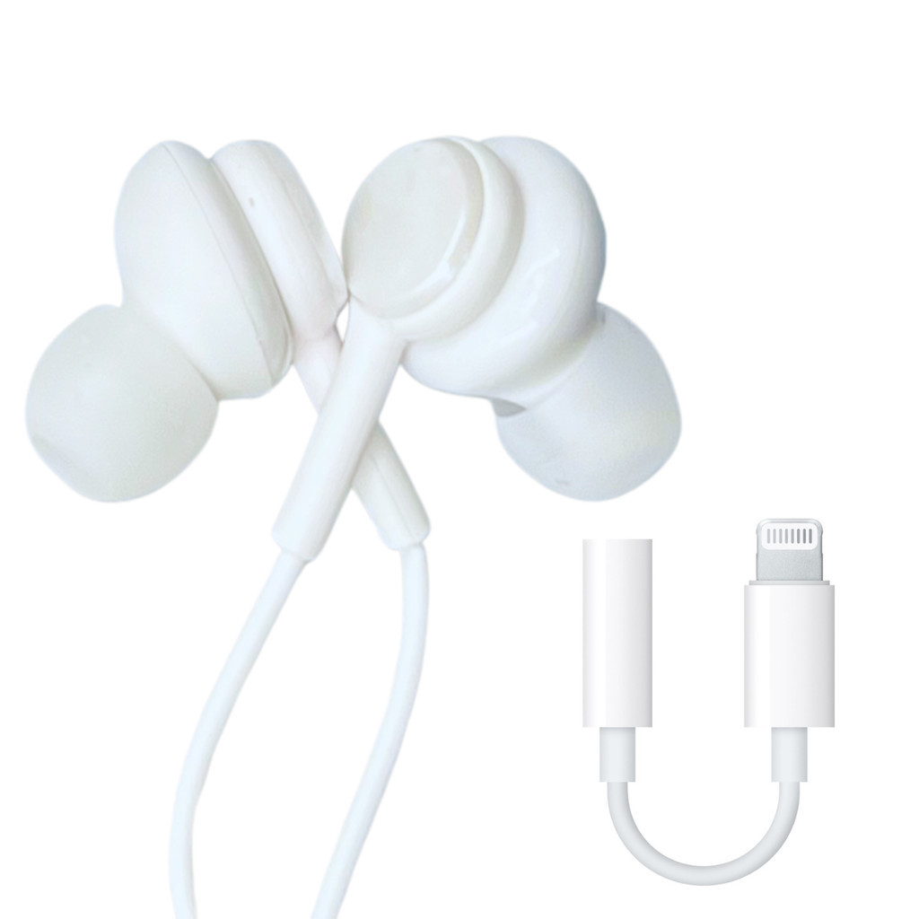 Fone com Borracha e Adaptador P2 Compatível com iPhone Kit Audio