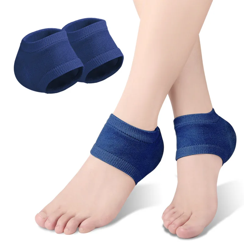 Gel Silicone Heel Protector Sleeve Cushion Heel Pads Support Feet Care Skin Repair Half-yard Socks for Foot Comfort