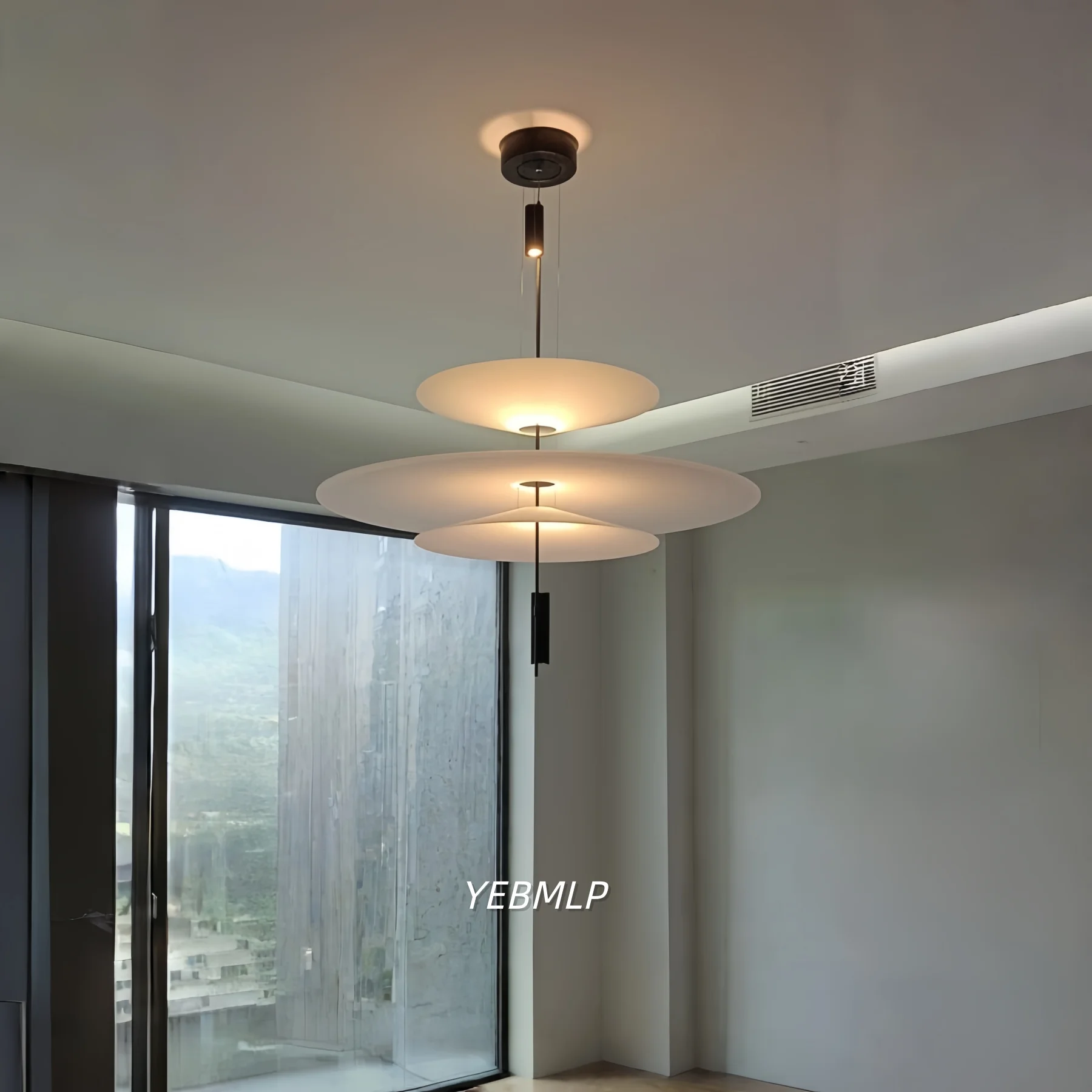  Modern Minimalist UFO Pendant Light Indoor Nordic Wabi-Sabi LED Chandelier For Dining Living Room Kitchen Island Hanging Lamps