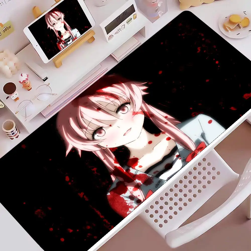 Anime Girl Mouse Pad Home Computer Kawaii Gaming Accessories Keyboard Mousepad Laptop Yuno Gasai Gamer XXL Desk Mat Manga Carpet