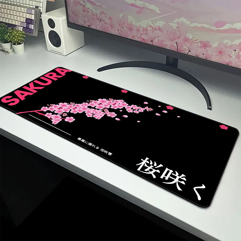 Sakura Japanese Cherry Blossom Mouse Pad Gaming XL Home New HD Mousepad XXL keyboard pad Non-Slip Office Carpet Laptop Mice Pad