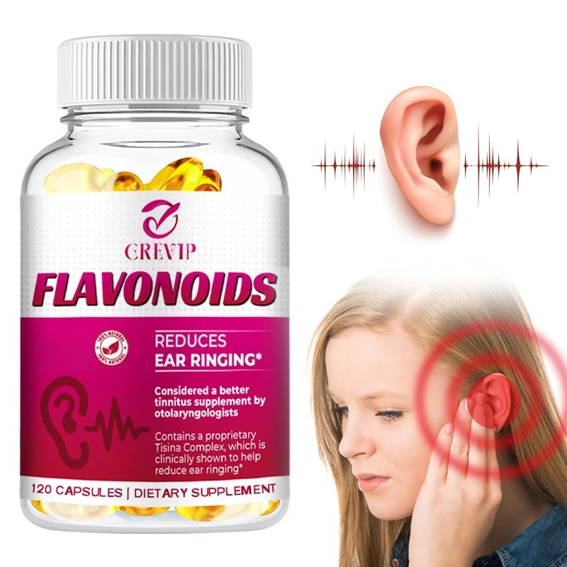 Flavonoids Supplements - Supports Inner Ear Function, Relieves Dizziness, Improves Blood Flow, and Alleviates Tinnitus