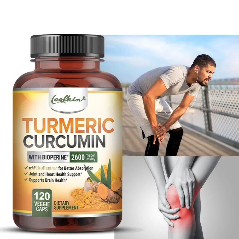 Curcumin Capsules, Natural Joint Support with Black Pepper - Relieve Joint Pain