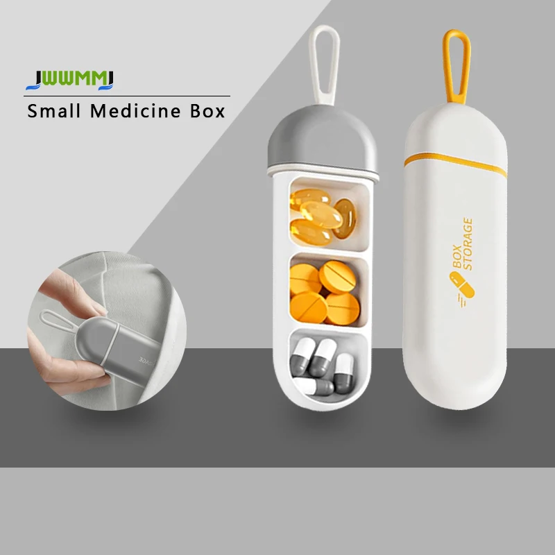 1pcs Portable Travel Pill Box - Waterproof 3 Compartments BPA-Free Small Pill Case for Daily Medicine Storage