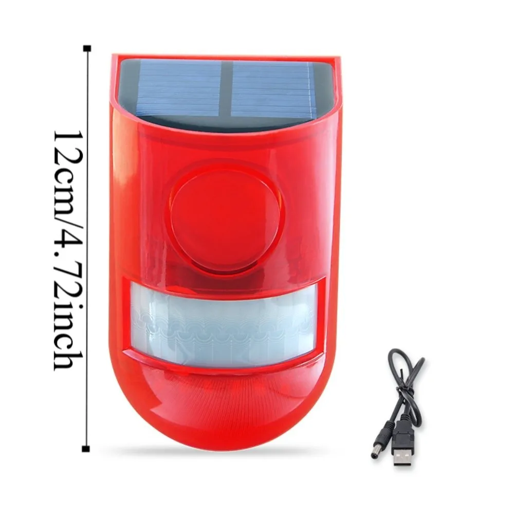 Waterproof Solar Alarm Multifunctional Portable Solar Lamps Rechargeable Sound Alarm Solar Charging Alarm Field Security
