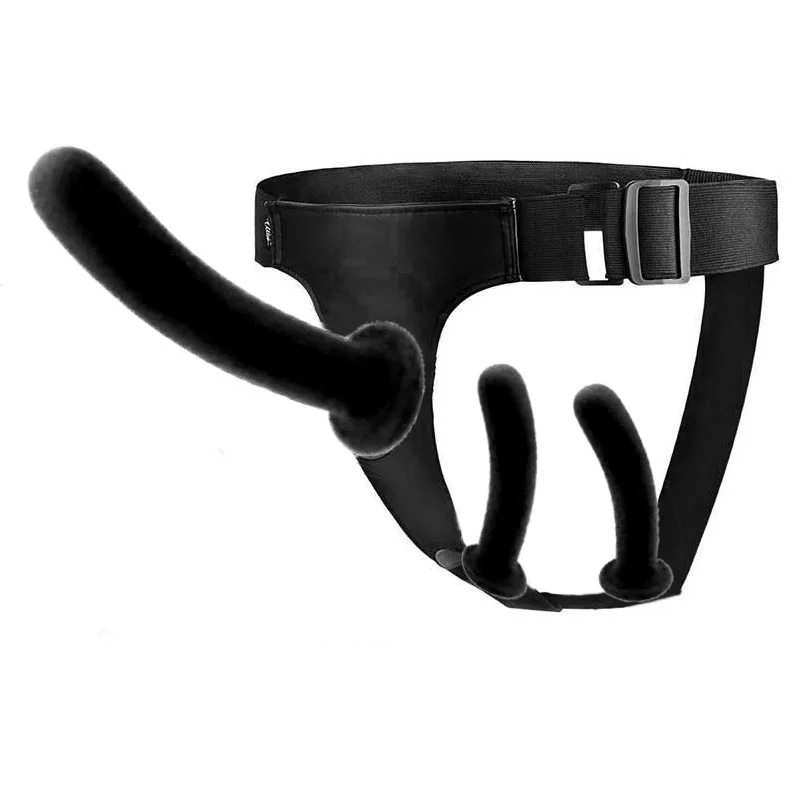 Adjustable Silicone Strap On Dildo Harness, Long Slim Pegging Dildo Panties for Women Men Couples, Soft Flexible Strap-on Sex To