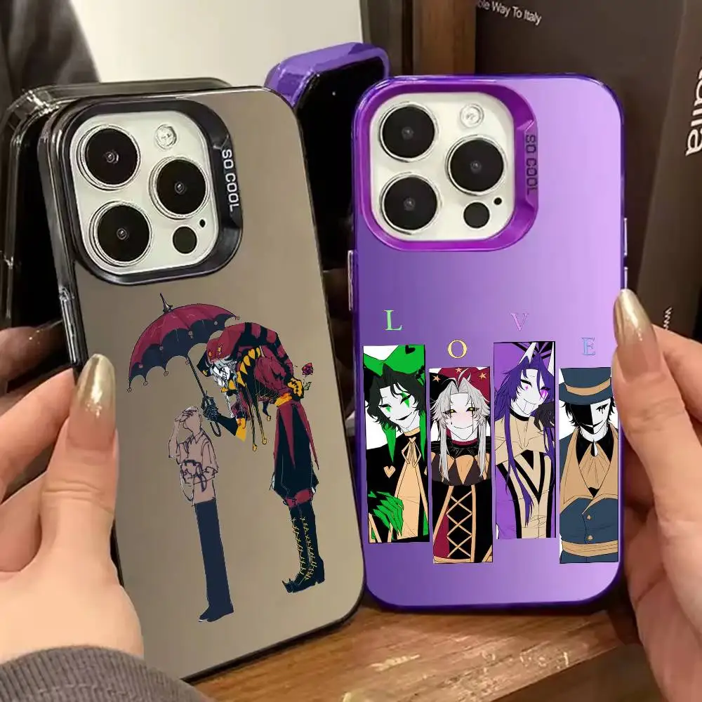 The F-Freaks-Pierrot Circus Clown Gothic Phone Case For iPhone 17,16,15,14,13,12,11,Pro Max,Plus Candy Silver Cover