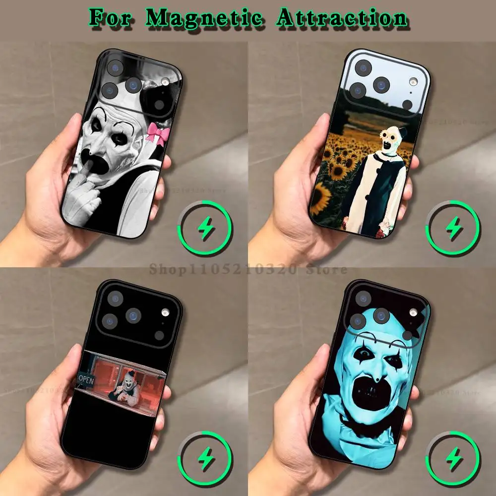 Movie T-Terrifier 2 3 H-Horror Clown Phone Case For iPhone 17,16,15,14,13,12,X,XS,Pro,Max,Plus,E,Air,Mini Magnetic Slim Frosted