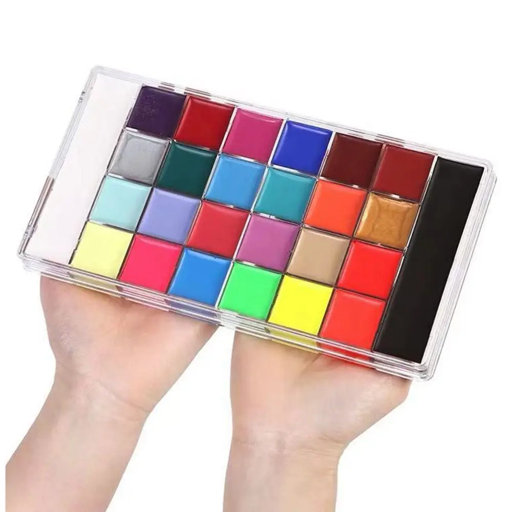 Luminous Face Body Oil Paints Colorful Makeup Halloween Makeup Tool Clown 12/20/26 Color Face Painting Palette Festivals