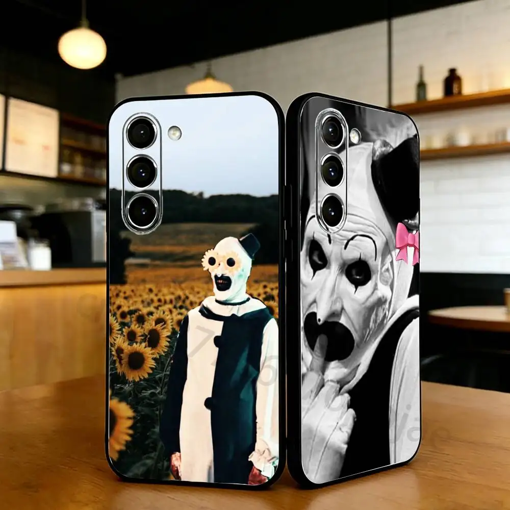 Movie T-Terrifier 2 3 H-Horror Clown Phone Case For Samsung S20,21,22,23,24,25,26 Ultra,Plus,Lite,FE,Black Soft Case