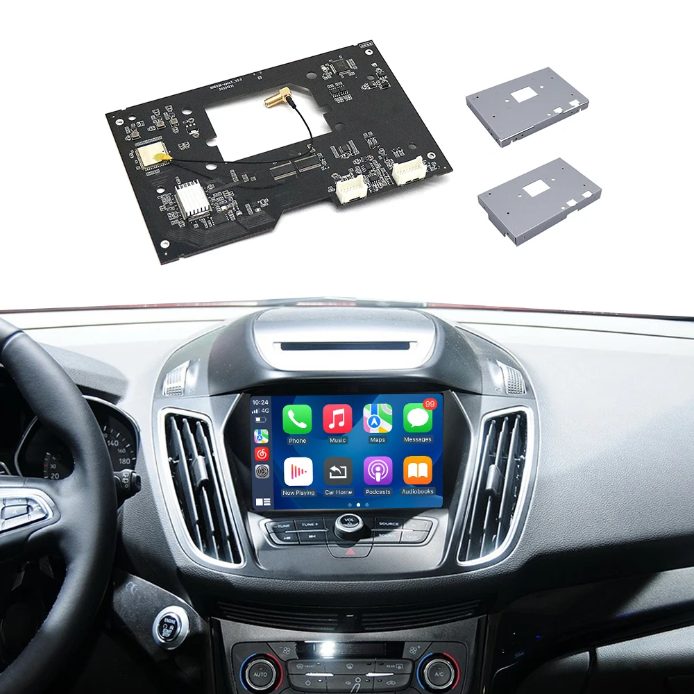 New CarPlay Android Auto Decoder Box Voice Control Reverse Camera Original System Support For Ford Focus 2014-2016 USB