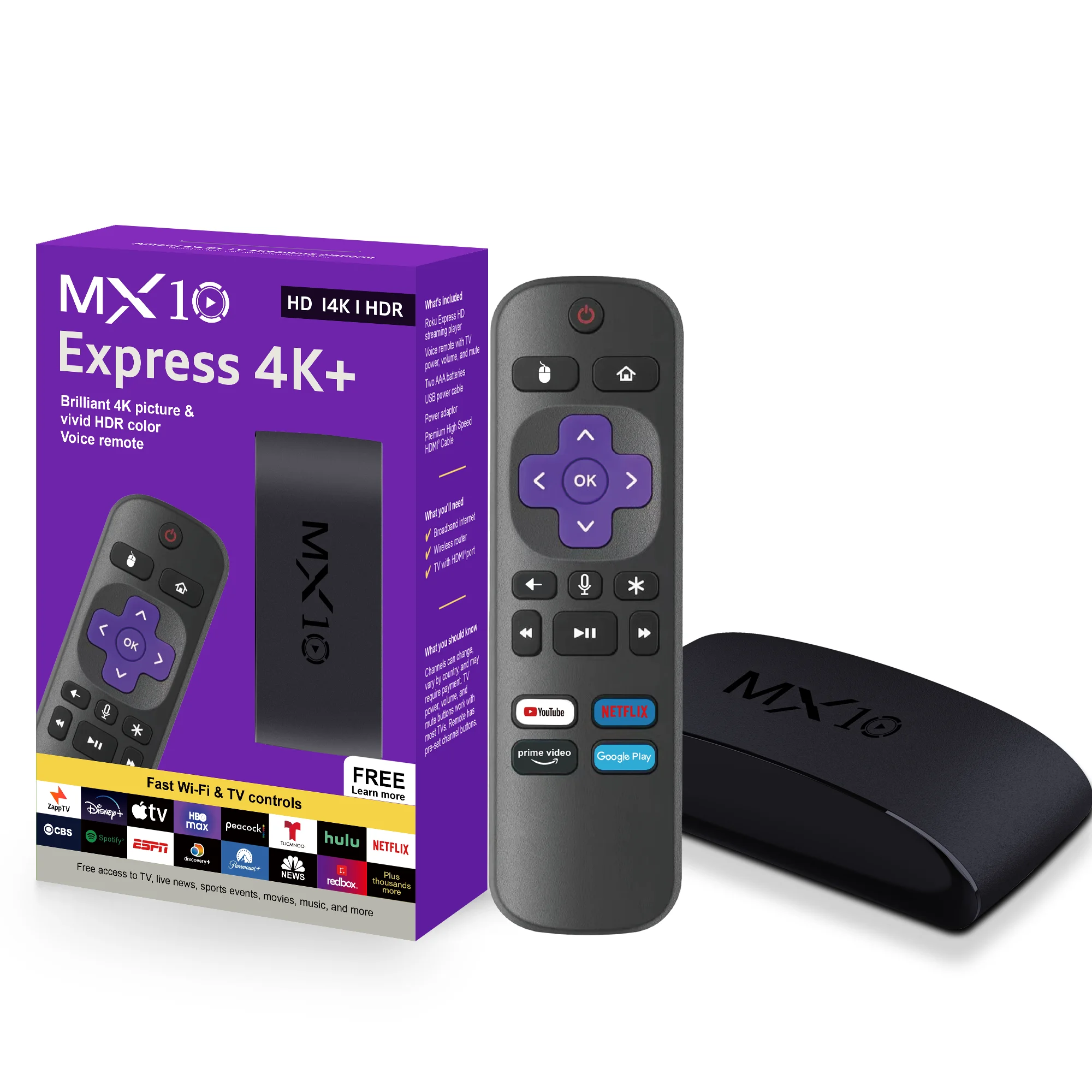 MX10 M2 Smart TV Box Allwinner H313 Quad‑Core Android 13 2GB RAM 16GB ROM Dual‑Band Wi‑Fi BT5 Voice Remote 4K UHD Media Player