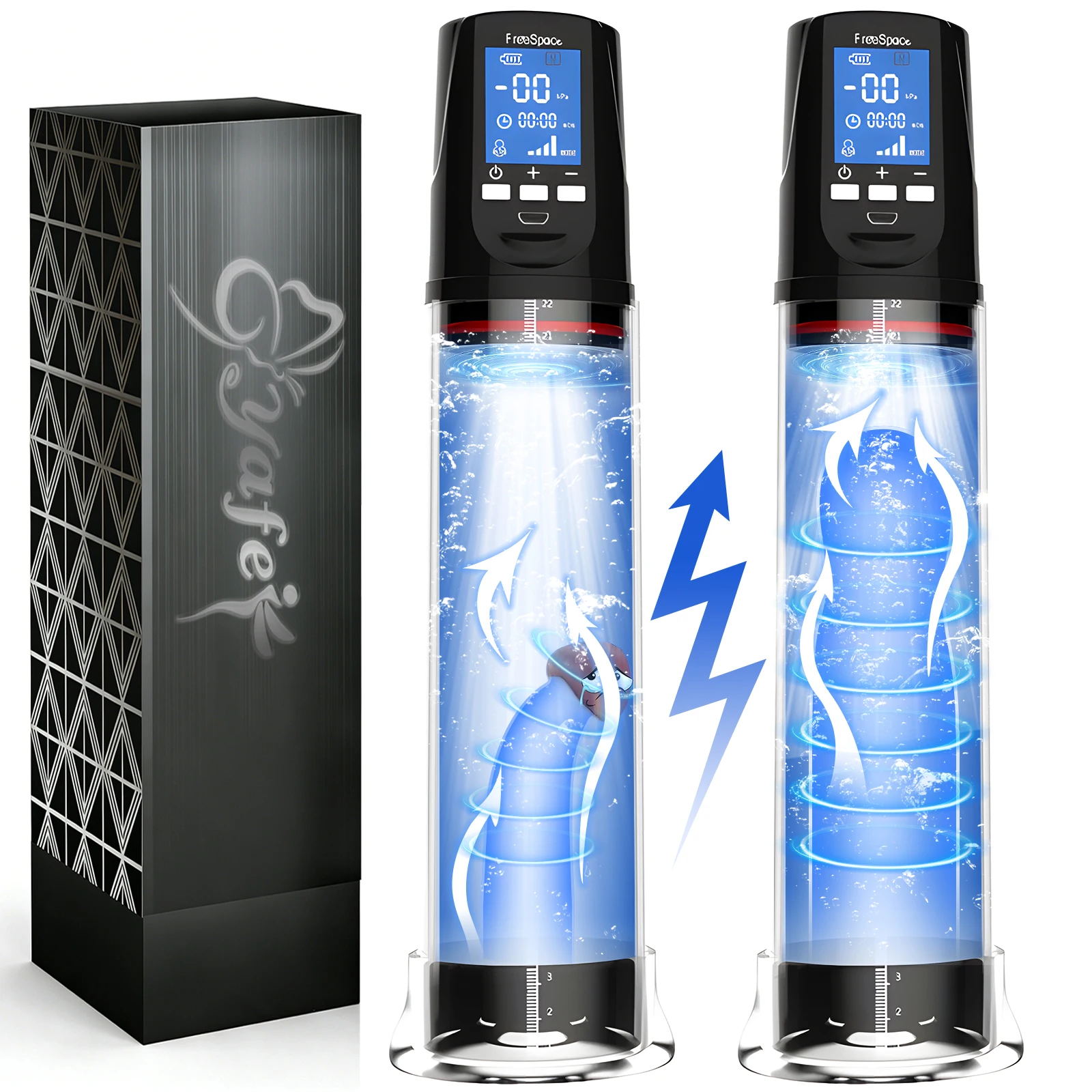 LED Automatic Penis Pump Suction Vacuum Male Masturbation Penis Extender Dick Erection Enhancement Trainer Adult Sex Toy For Men